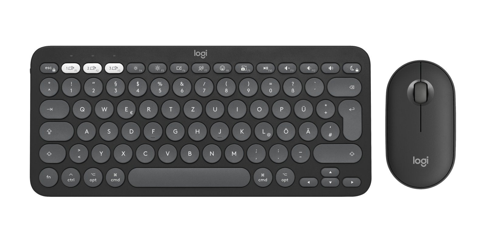 EAN 5099206117044 - Logitech 920-012208 teclado Ratón incluido Universal RF Wireless + Bluetooth QWERTZ Alemán Grafito imagen 1