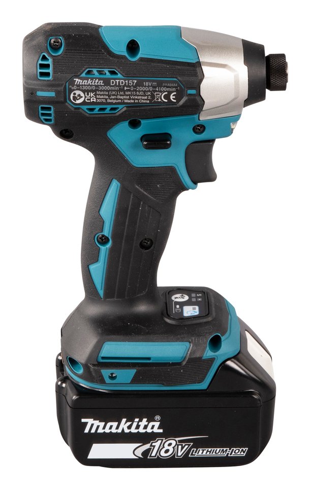 EAN 0088381738576 - Makita DTD157Z atornilladora de impacto con batería 1/4" 3000 RPM 140 Nm Negro, Verde 18 V imagen 6