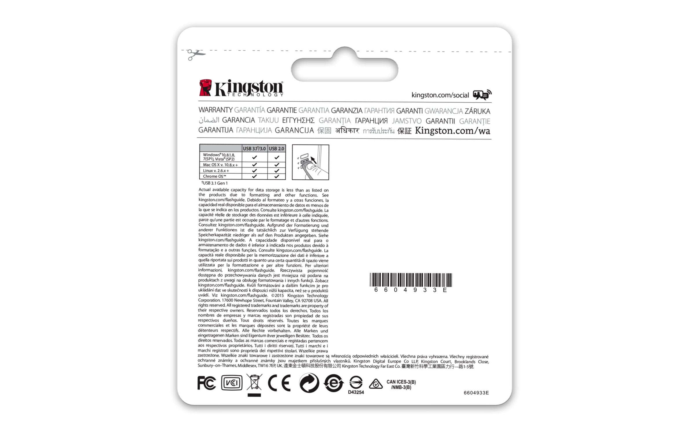 EAN 0740617220452 - Kingston Technology DataTraveler G4 unidad flash USB 16 GB USB tipo A 3.2 Gen 1 (3.1 Gen 1) Azul, Blanco imagen 7