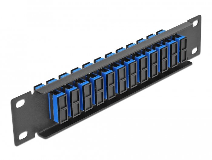 Delock 66771 Panel De Conexión De Fibra Óptica De 10" De 12 Puertos Sc Duplex Azul 1u Negro