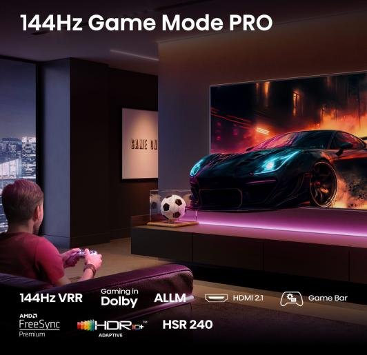 Hisense 75e77q Pro (189 Cm (75 Zoll), Negro, Ultrahd/4k, Tripple Tuner, Usb Recording, Time Shift, 144hz Panel) 75e77q Pro