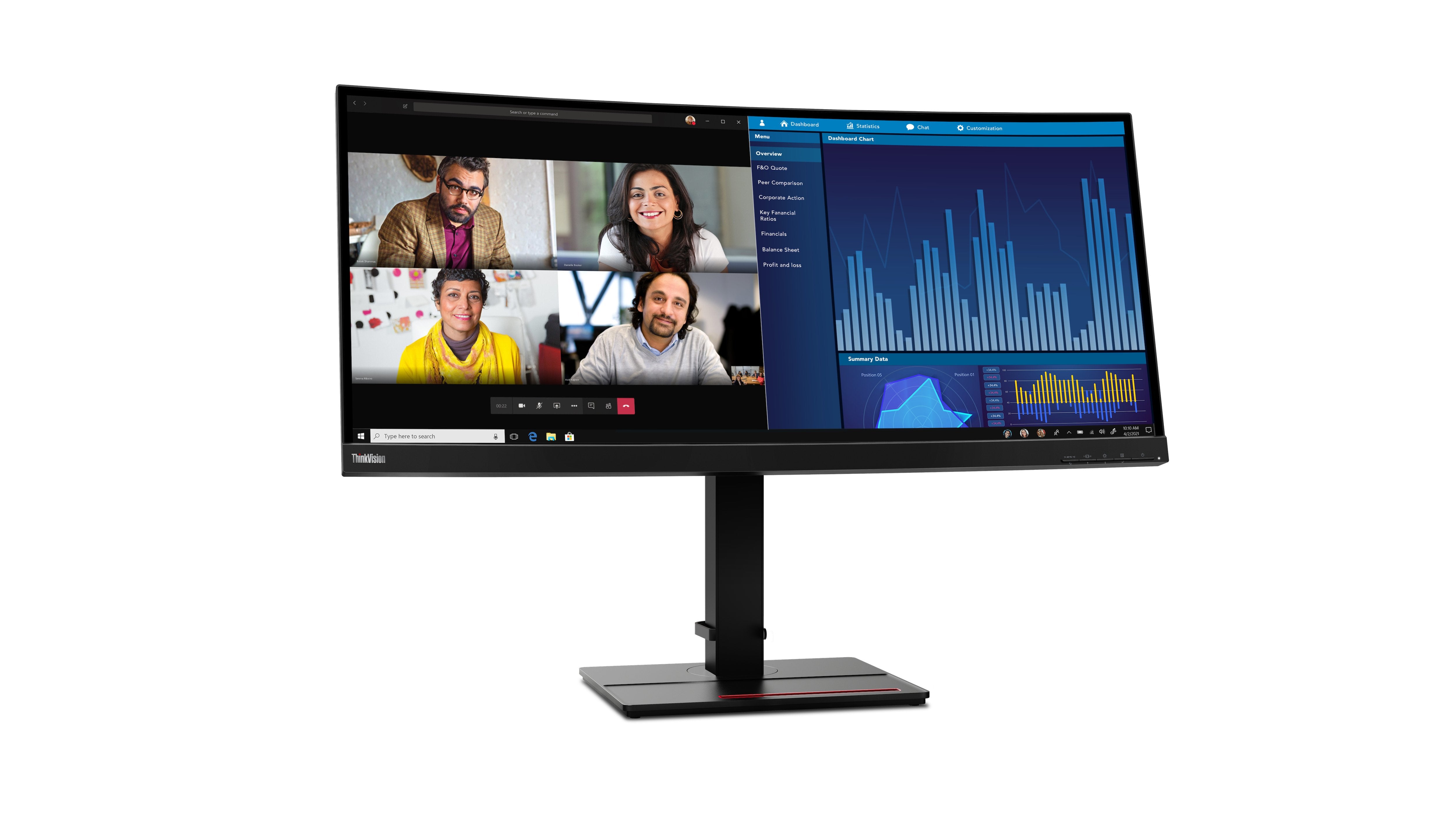 EAN 0197532306622 - Lenovo ThinkVision P34w-20 pantalla para PC 86,7 cm (34.1") 3440 x 1440 Pixeles Wide Quad HD LED Negro imagen 3