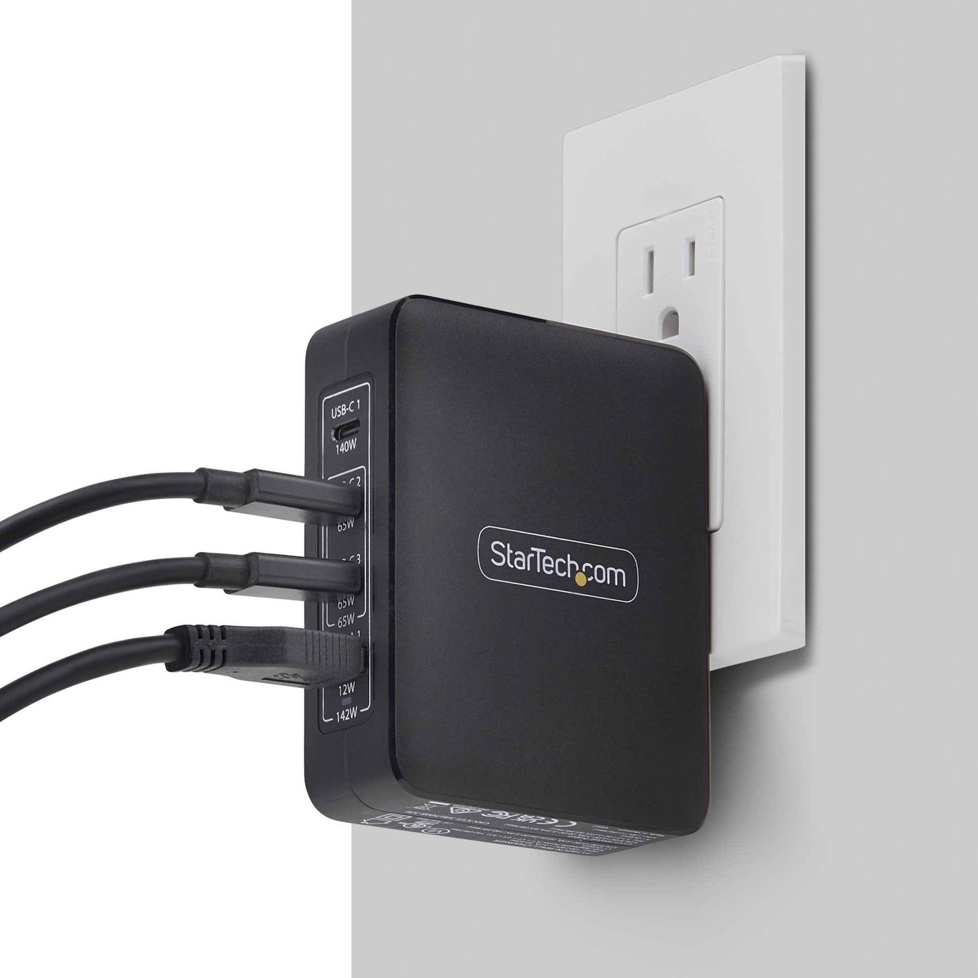 EAN 0065030911696 - StarTech.com 3114GCU-WALL-CHARGER cargador de dispositivo móvil Universal Negro Corriente alterna Carga r imagen 6