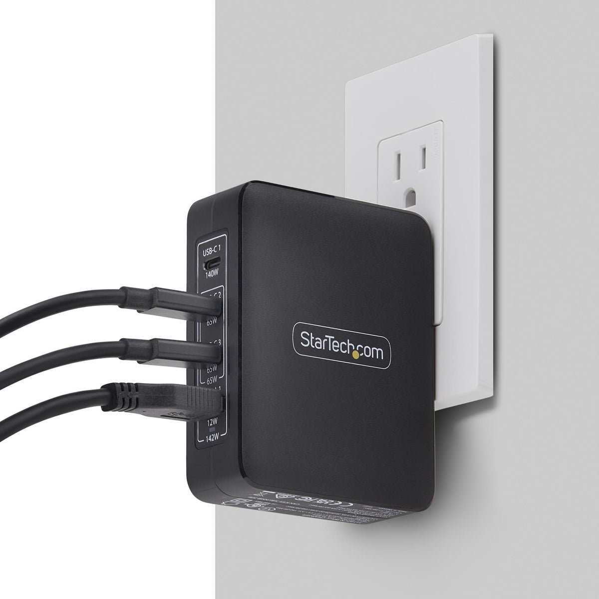 EAN 0065030911696 - StarTech.com 3114GCU-WALL-CHARGER cargador de dispositivo móvil Universal Negro Corriente alterna Carga r imagen 6