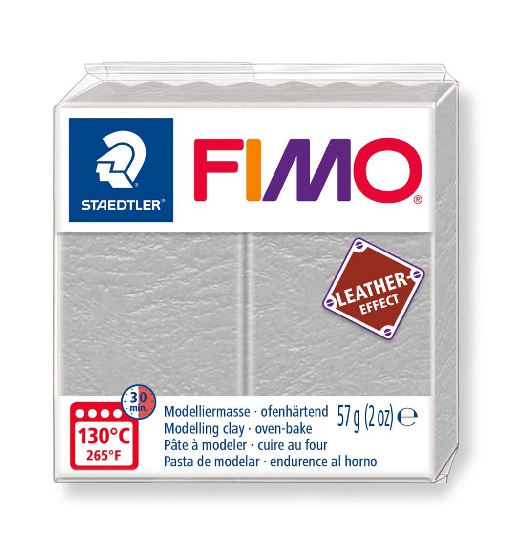 Pasta De Modelar De Endurecimiento Al Horno Staedtler Fimo Leather Effect/ 57g/ Gris Paloma