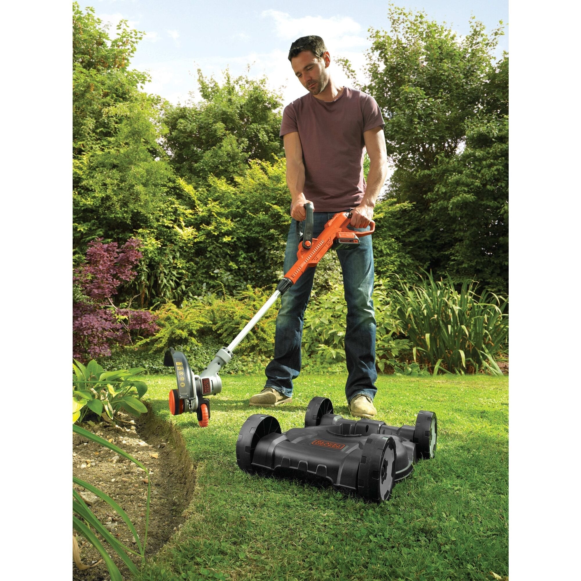 Desbrozadora/Bordeadora Black+Decker Stc1820cm-Qw Batería Negro, Naranja, Plata, Cortabordes Naranja/Negro, 1,6 Mm, 9 M, 7400 Rpm, Negro, Naranja, Plata, Batería, 18 V