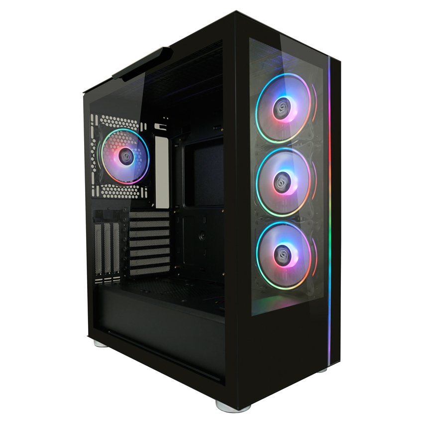 Caja Pc Lc-Power Midi Gaming 808b-On Skylla_x +. 4 Ventilador