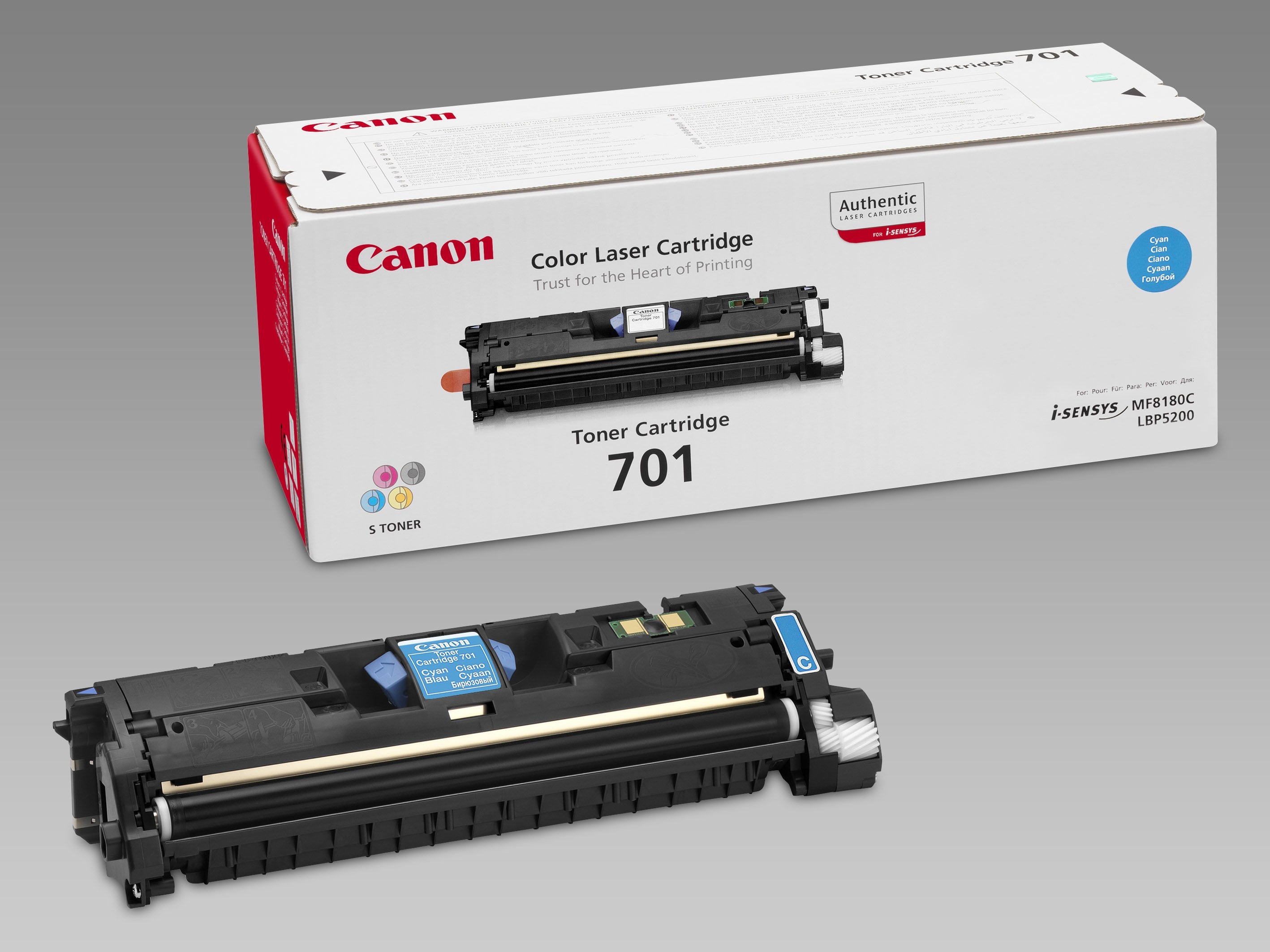 EAN 4960999254302 - Canon 701 cartucho de tóner 1 pieza(s) Original Cian imagen 1