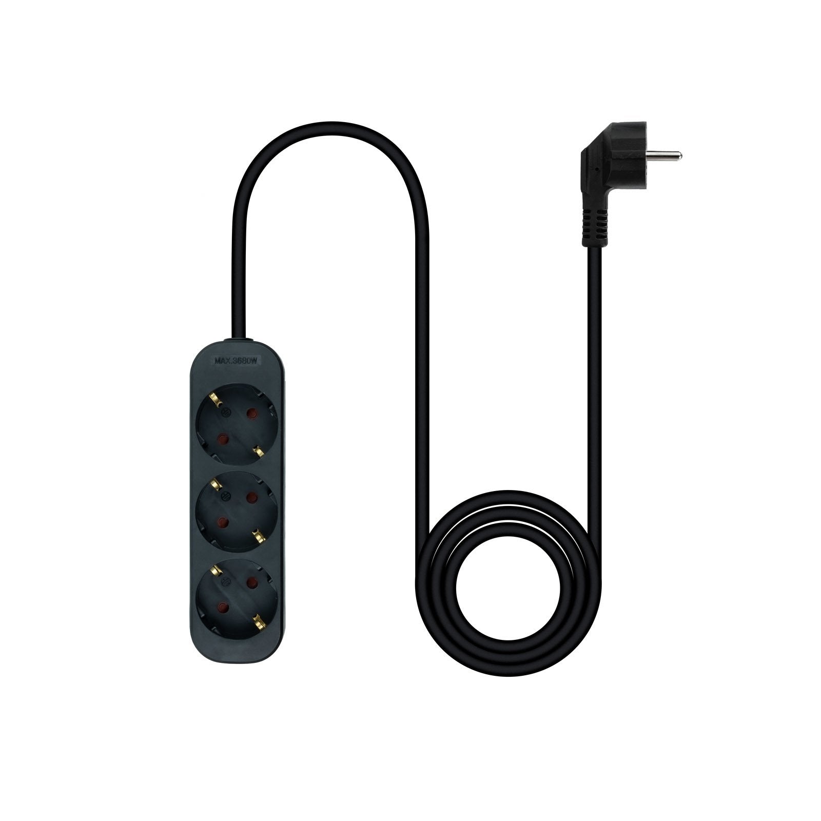 Nanocable Regleta 3 Tomas - 1.4m - Negro