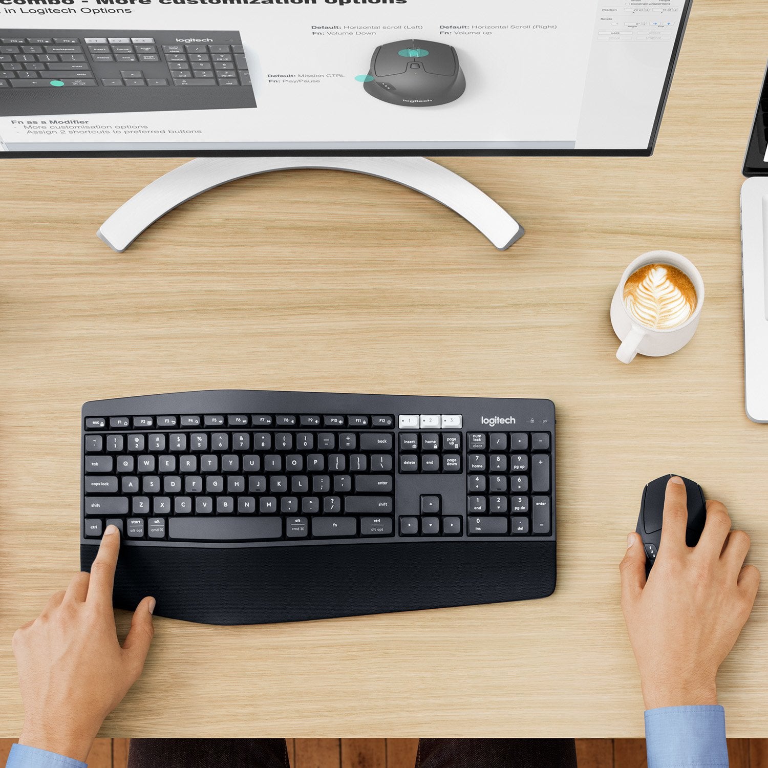 EAN 5099206066861 - Logitech 920-008225 teclado Ratón incluido Universal RF Wireless + Bluetooth AZERTY Belga Negro imagen 17