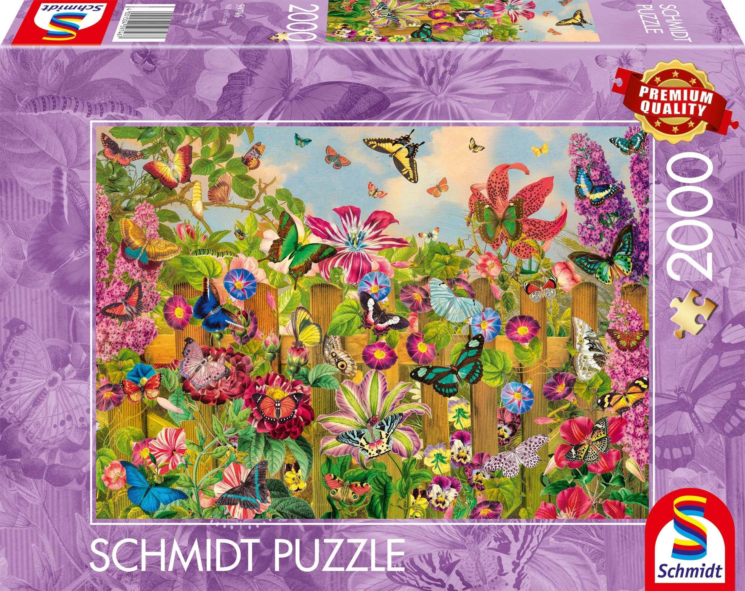 Schmidt Spiele Wunderschöner Schmetterlingsgarten (2000 Teile) 59746