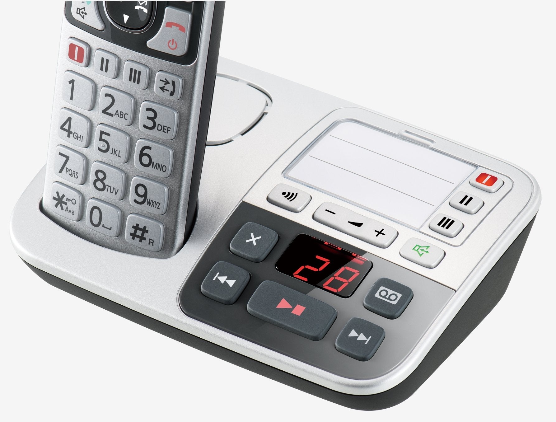 Teléfono Panasonic Kx-Tge522 Dect Identificador De Llamadas Plata