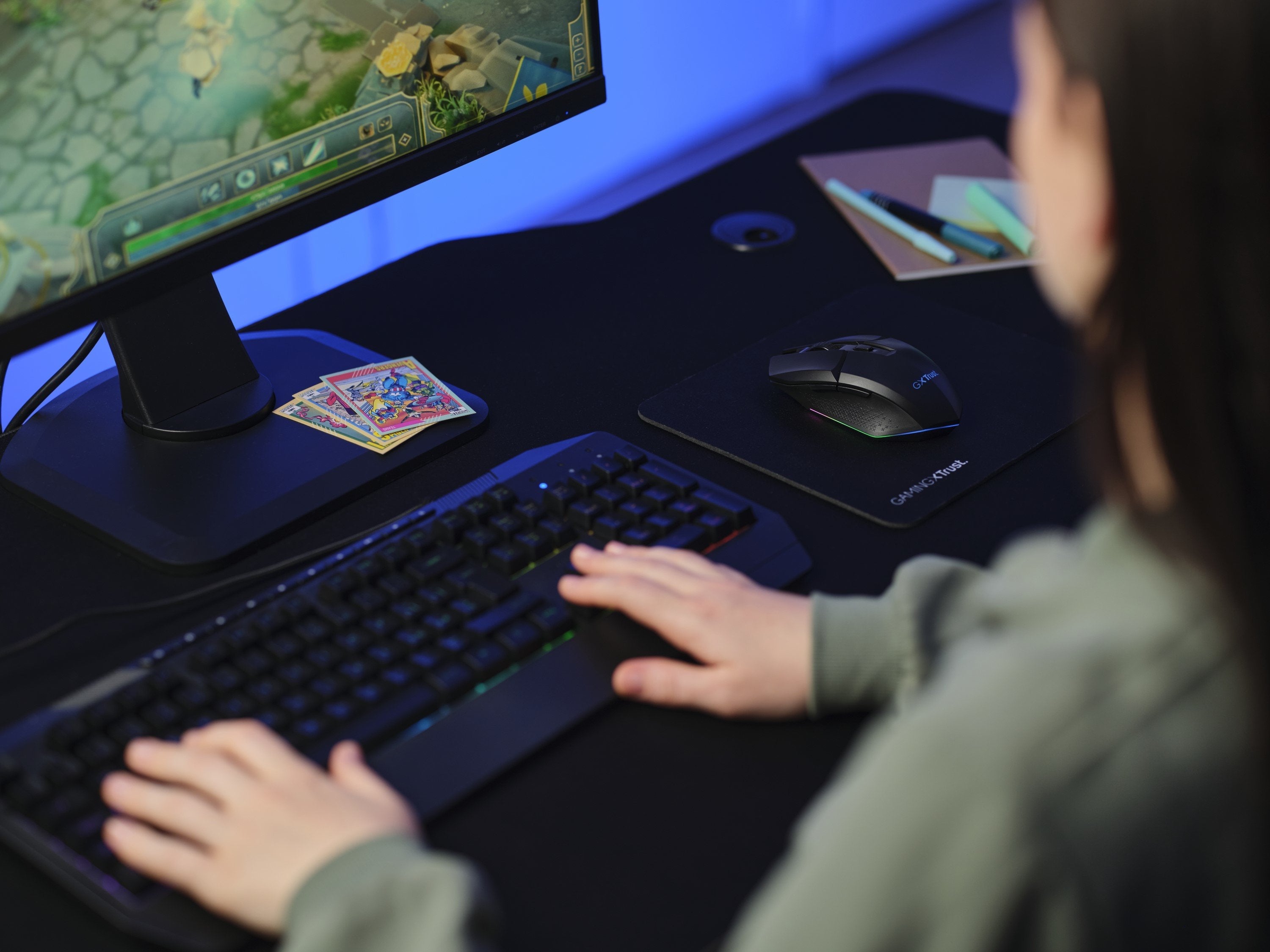 Mouse Usb Optical Wrl Gxt112/Felox + Mousepad 25070 Trust