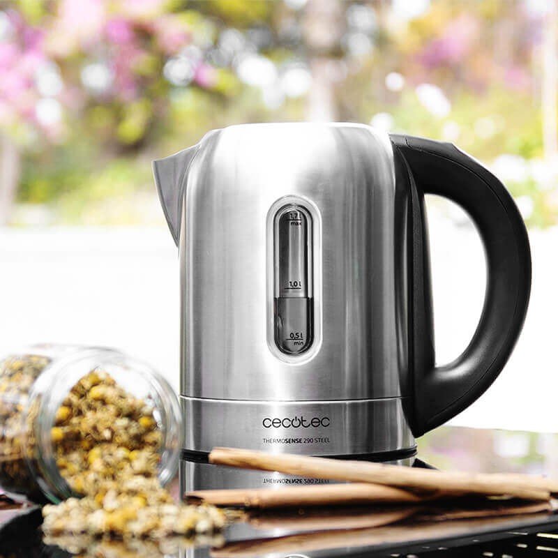 Hervidor De Agua Cecotec Thermosense 290 Steel 2200w Capacidad 1.7l