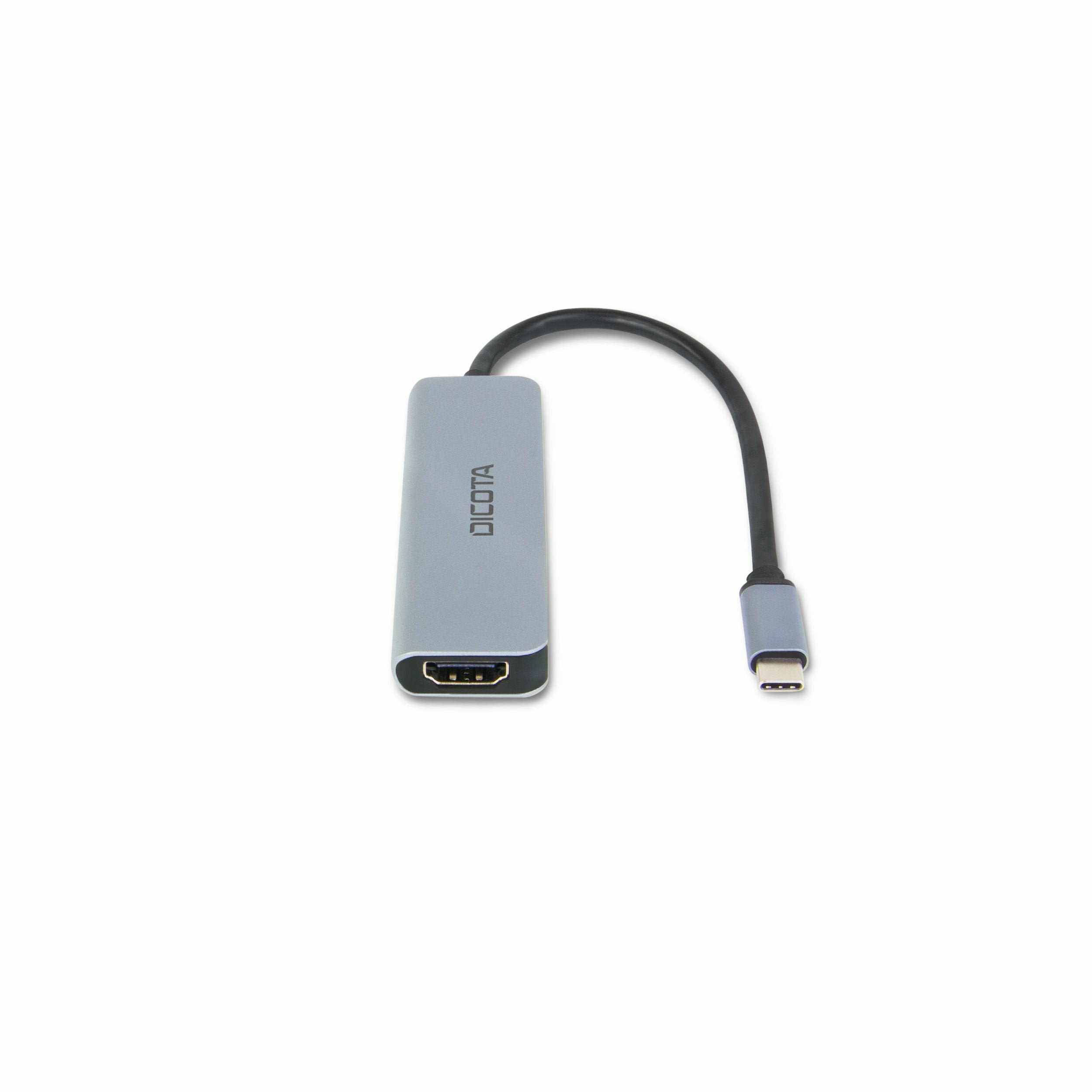 Dicota Usb-C 5-In-1 Video Hub 4k Pd 100w Silver