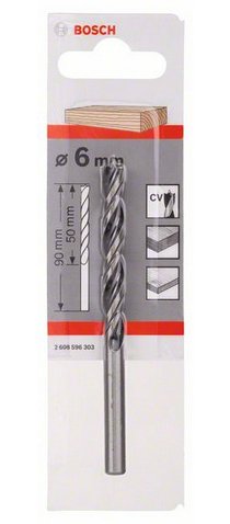Broca Helicoidal Estándar Bosch, Ø 6 Mm, Longitud Útil 57 Mm