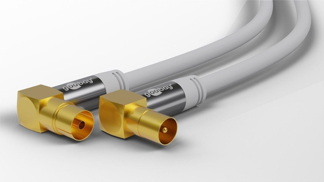 Goobay Cable De Antena (Tipo 135db), Coaxial 90 ° M/H 5 Metros 70422
