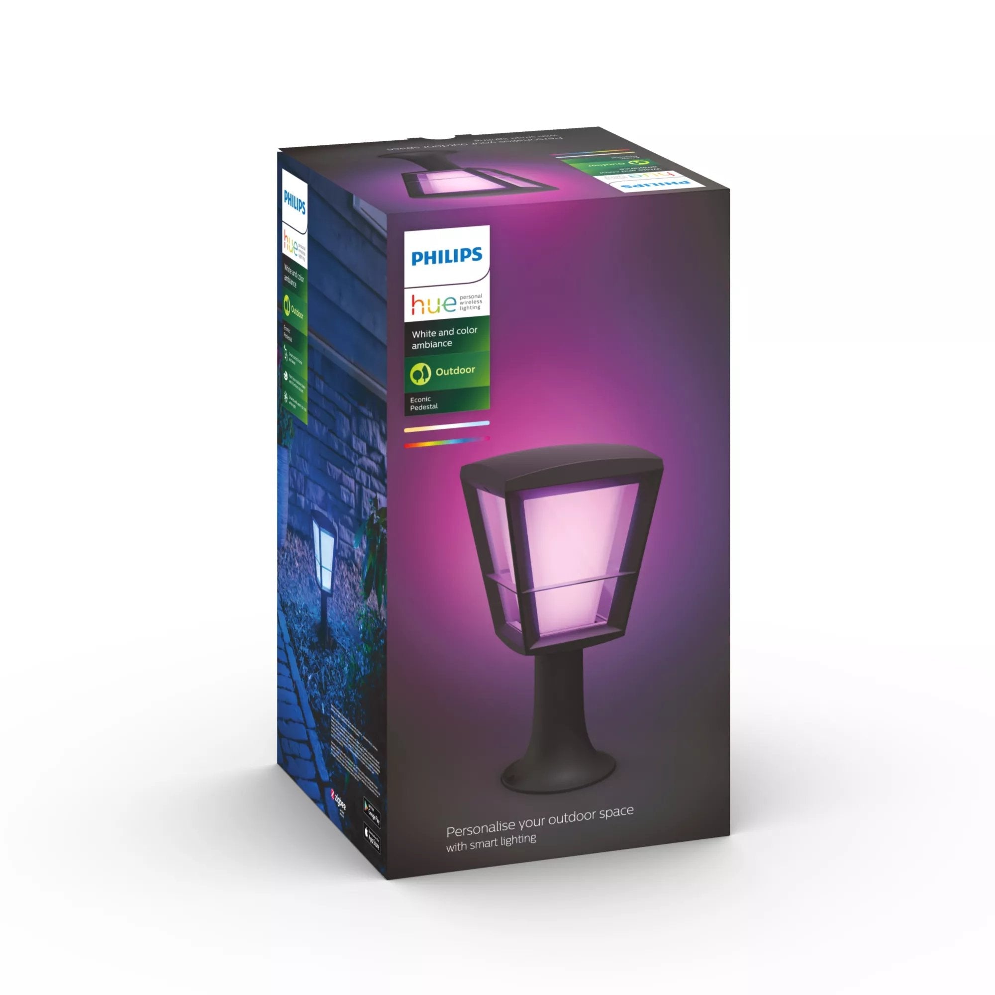 Philips Hue White And Color Ambiance Lámpara De Pedestal Para Exteriores Econic