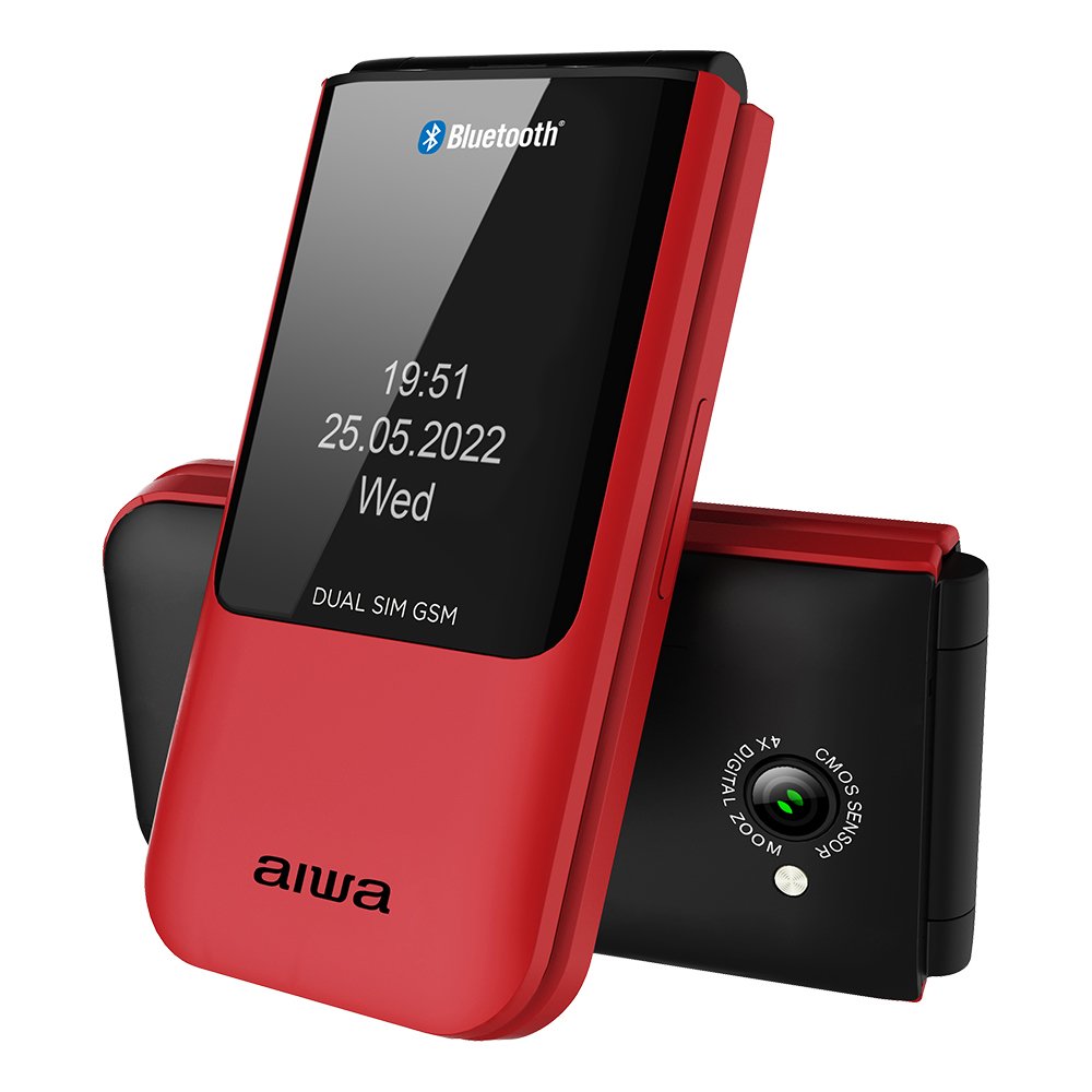 Teléfono Móvil Aiwa Fp-24rd Para Personas Mayores Rojo