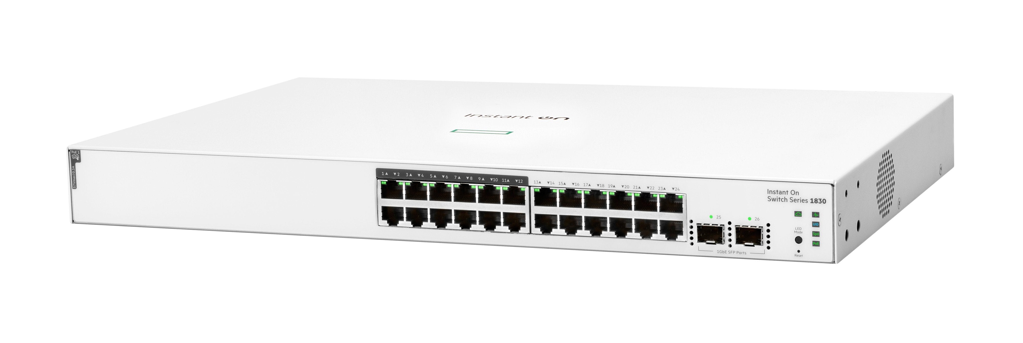 EAN 0190017523712 - HPE Aruba Networking Networking Instant On Switch 24p Gigabit CL4 PoE 2p SFP 195W 1830 imagen 2