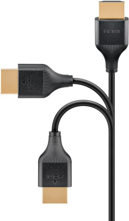 Goobay Slim High-Speed-Hdmi-Cable Mit Ethernet, 8k @ 60hz (Negro, 1 Meter) 75298