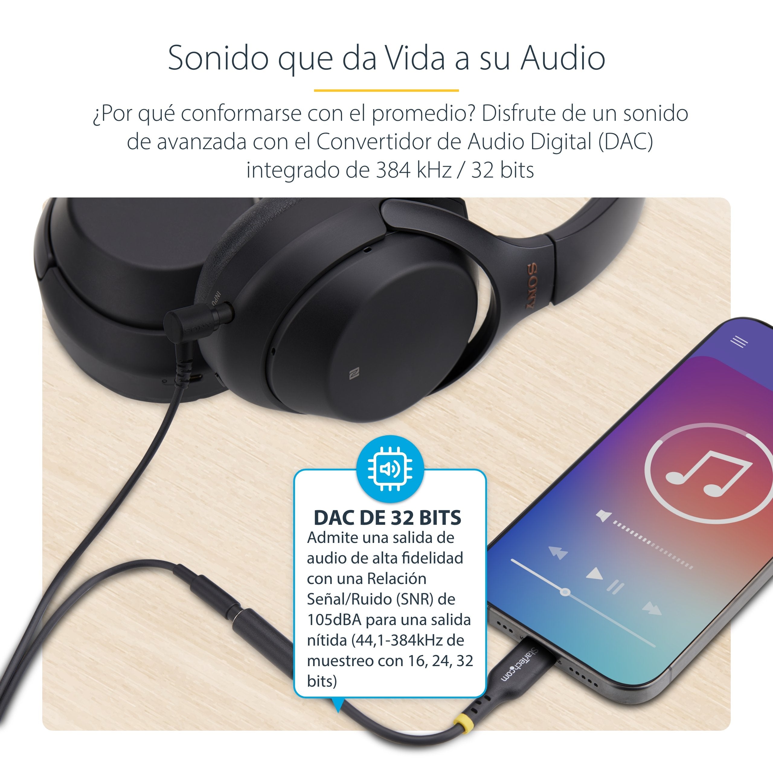 EAN 0065030898225 - StarTech.com USBCAUDIO2 cable de audio 0,127 m USB Type-C 2.0 Negro imagen 9