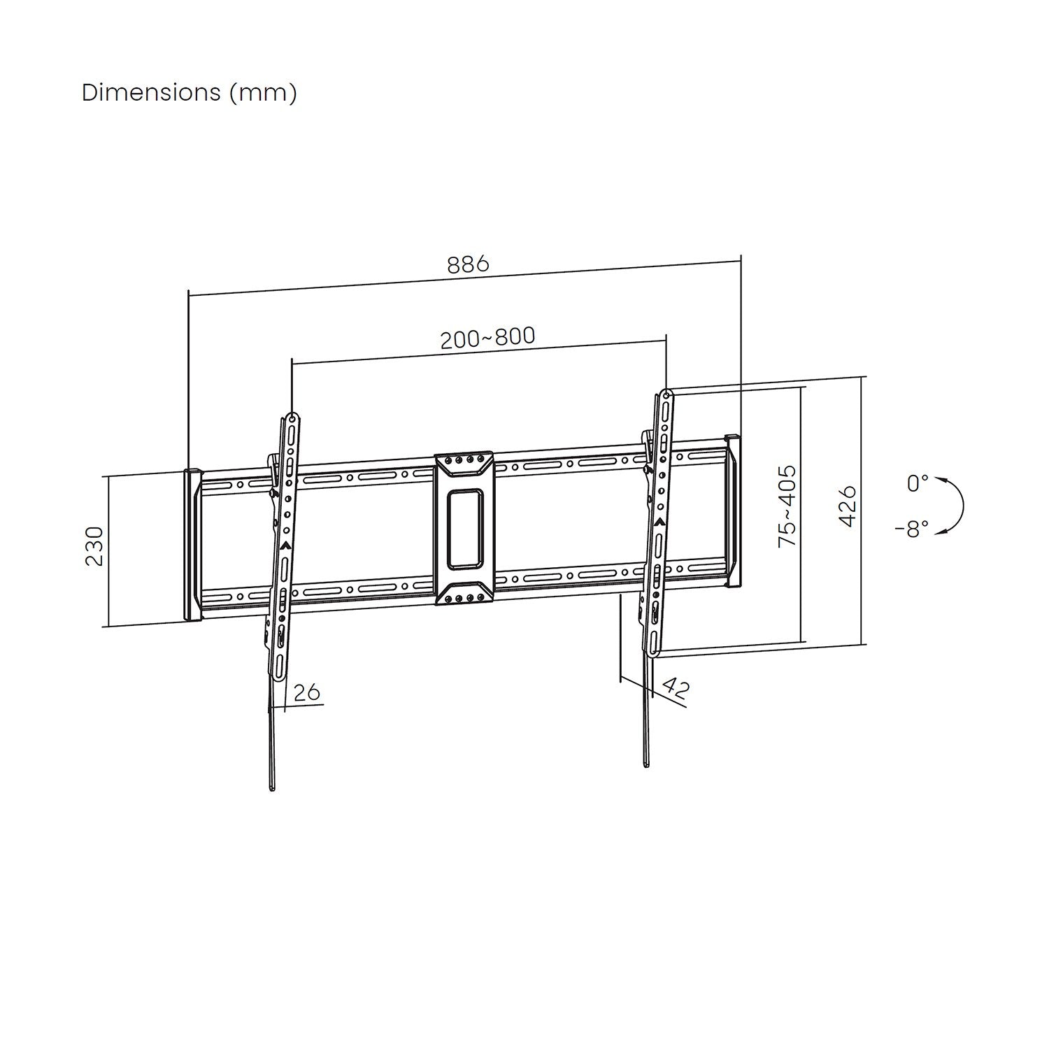 Aisens Soporte Eco Inclinable Para Monitor/Tv 75kg De 43-100, Negro