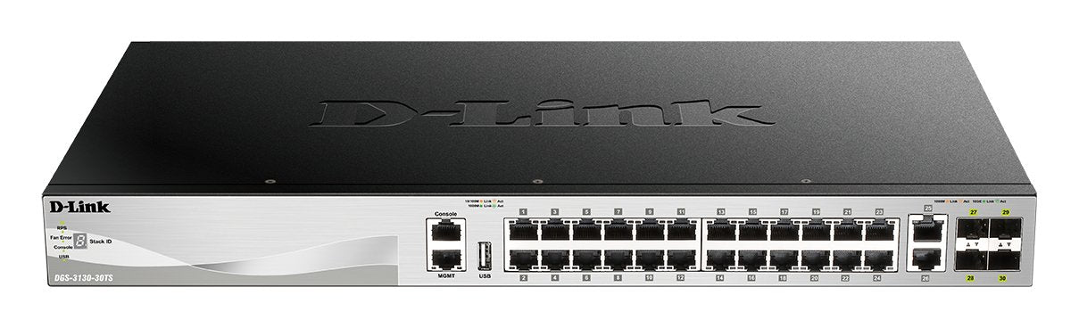 Switch Gestionable L3 D-Link Stackable Dgs-3130-30ts/E 24p Giga + 2p 10g + 4p 10g Sfp+