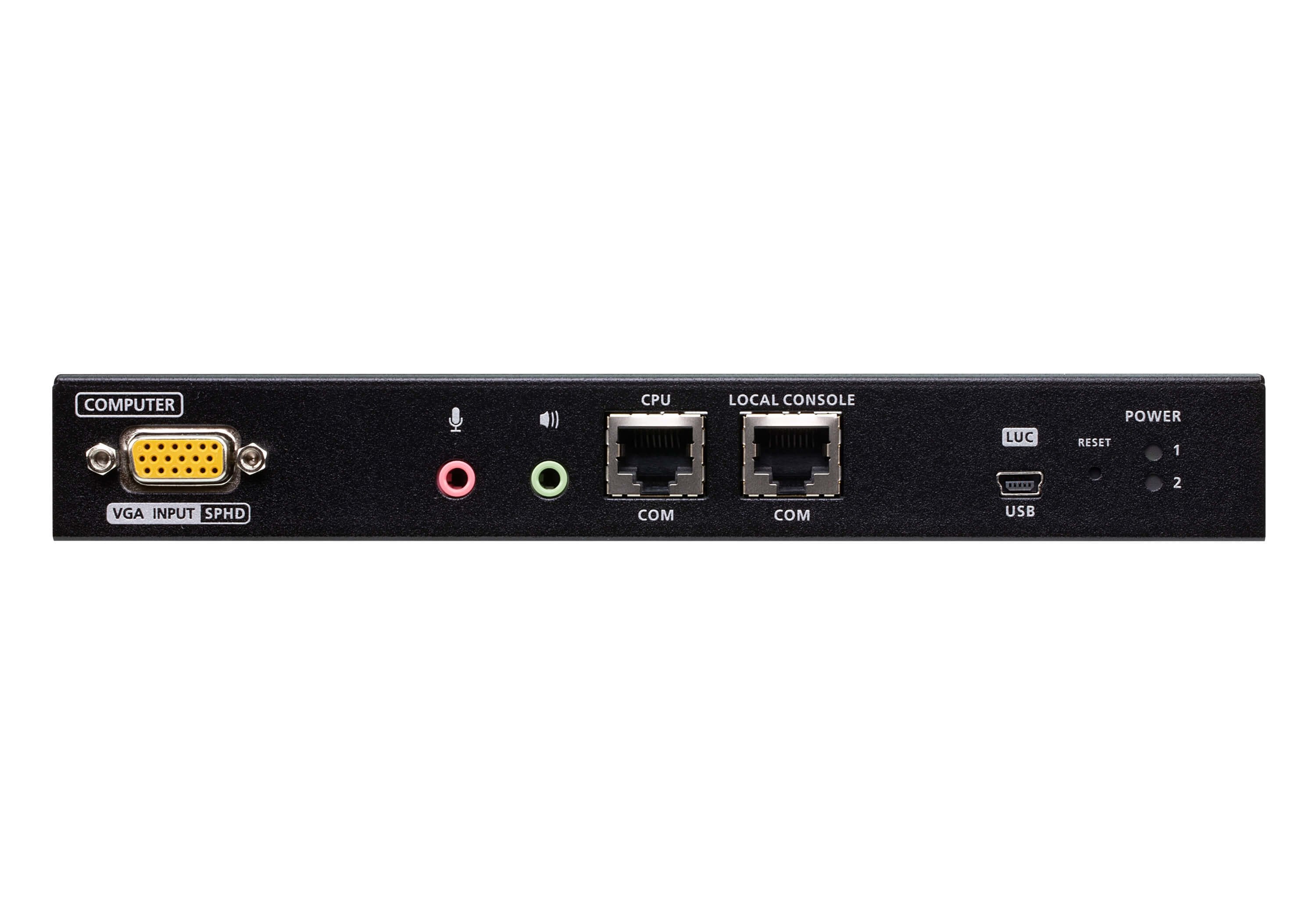 1-Port Vga Kvm Over Ip Switch With Local Or Remote Access, Virtual Media, Power/Lan Redundancy, Audio, Remote Pc Reboot And Rs-2