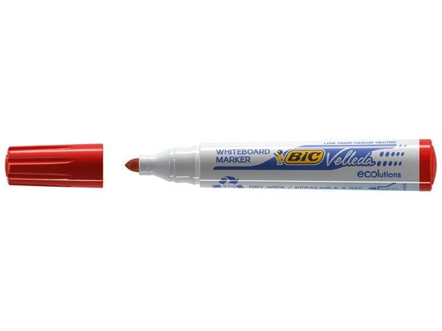 Velleda Marcador Pizarra Blanca Ecolutions 1701 Punta Redonda Rojo Caja -12u-
