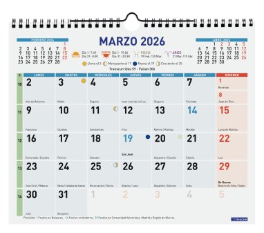 EAN 8422952403456 - Finocam 781420026 calendario imagen 3