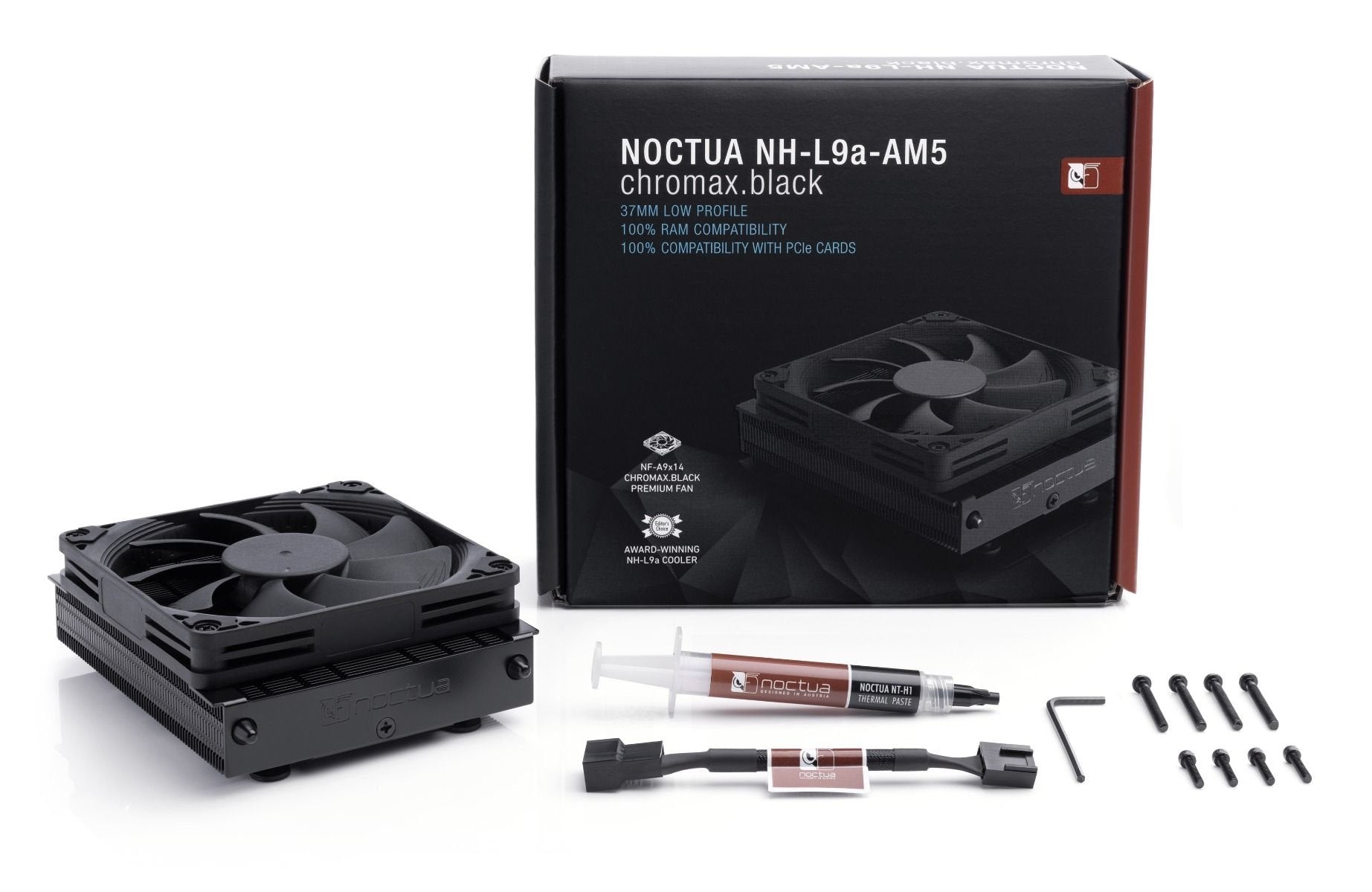 EAN 9010018000351 - Noctua NH-L9A-AM5 CHROMAX.BLACK sistema de refrigeración para ordenador Procesador Refrigerador de aire 9 imagen 4