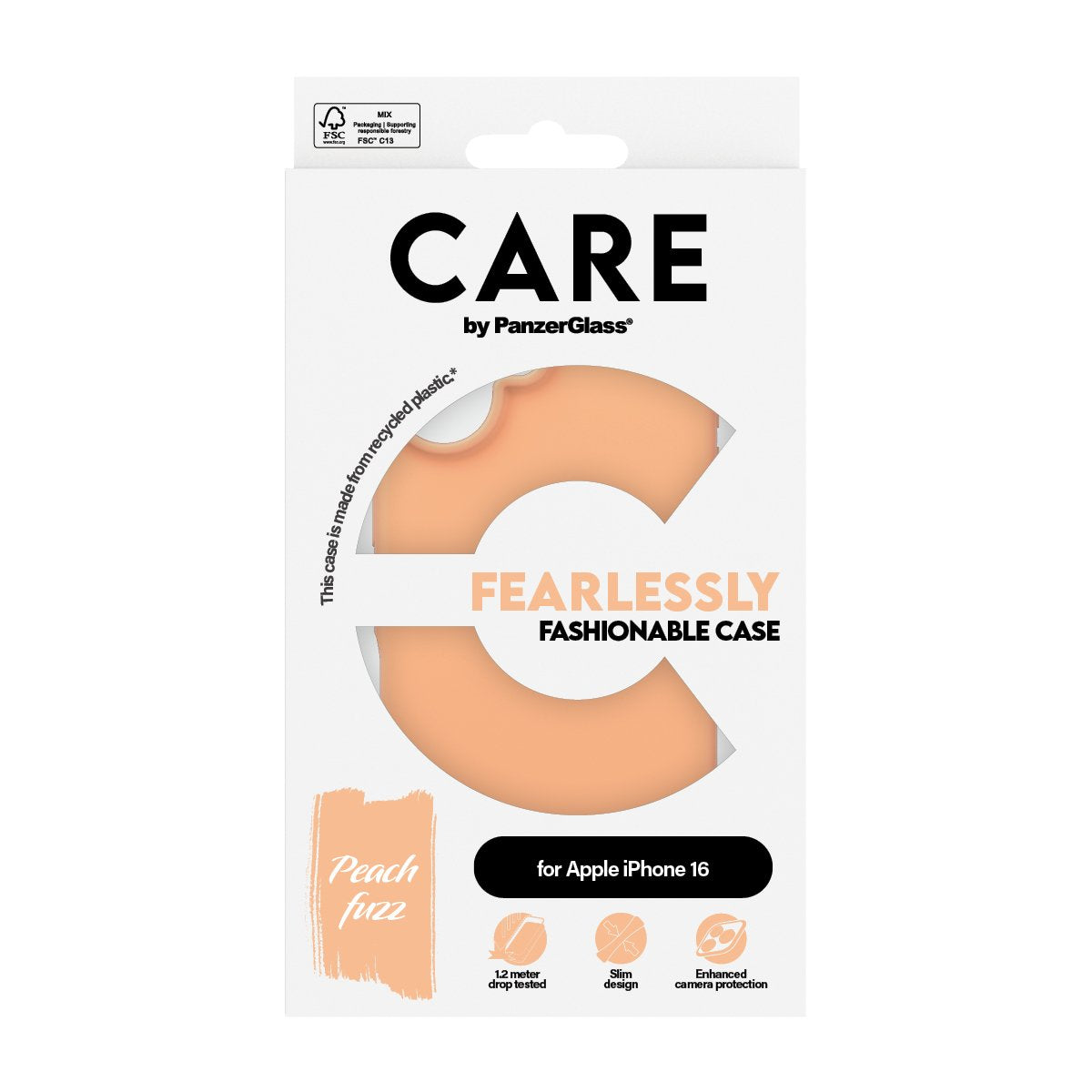 EAN 5715685004711 - PanzerGlass CARE™ by ® Case Peachy iPhone 16 funda para teléfono móvil Rosa imagen 3