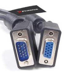 Cable/ Prolongador / Alargador Vga Phoenix Macho Hembra 1.8m Negro