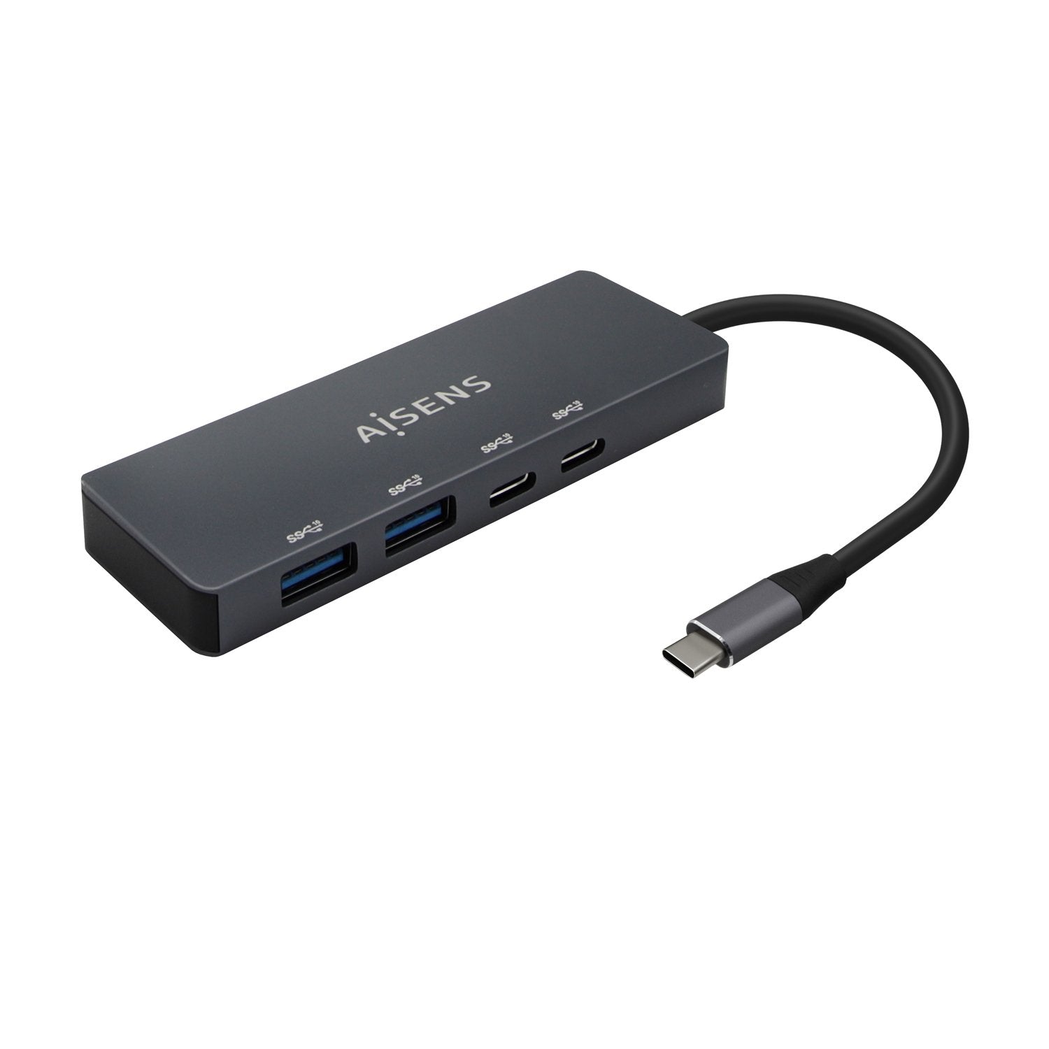 Aisens Hub Usb 3.2 Gen1 5g Usb-C - Usb-C/M-2xusb-C/H-2xusb-A/H - 15cm - Color Gris