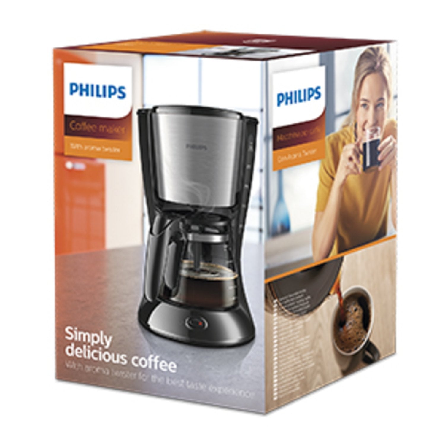 Cafetera De Goteo Philips Daily Collection Hd7462 Acero Inoxidable Negro
