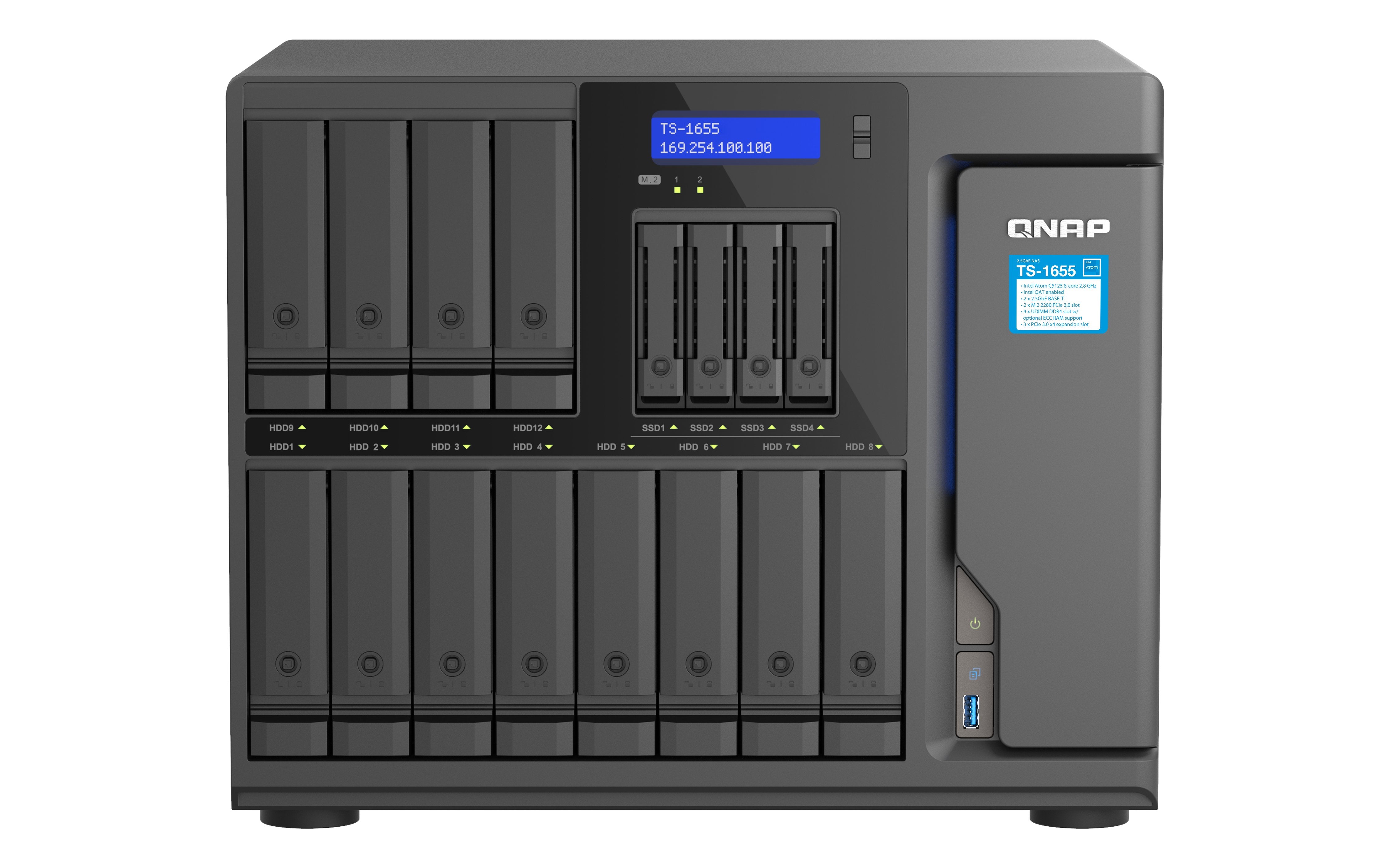 EAN 4711103083178 - QNAP TS-1655 NAS Torre Intel Atom® C5125 8 GB DDR4 0 TB QNAP Turbo System Negro imagen 1