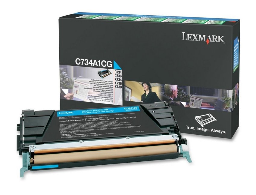 Original Lexmark Toner Laser Cian 6.000 Paginas Pack 1 Retornable C/734/734dn/734dtn/734dw/734n/736/736dn/736dtn/736n X/734/734de/736/736de/738/738de