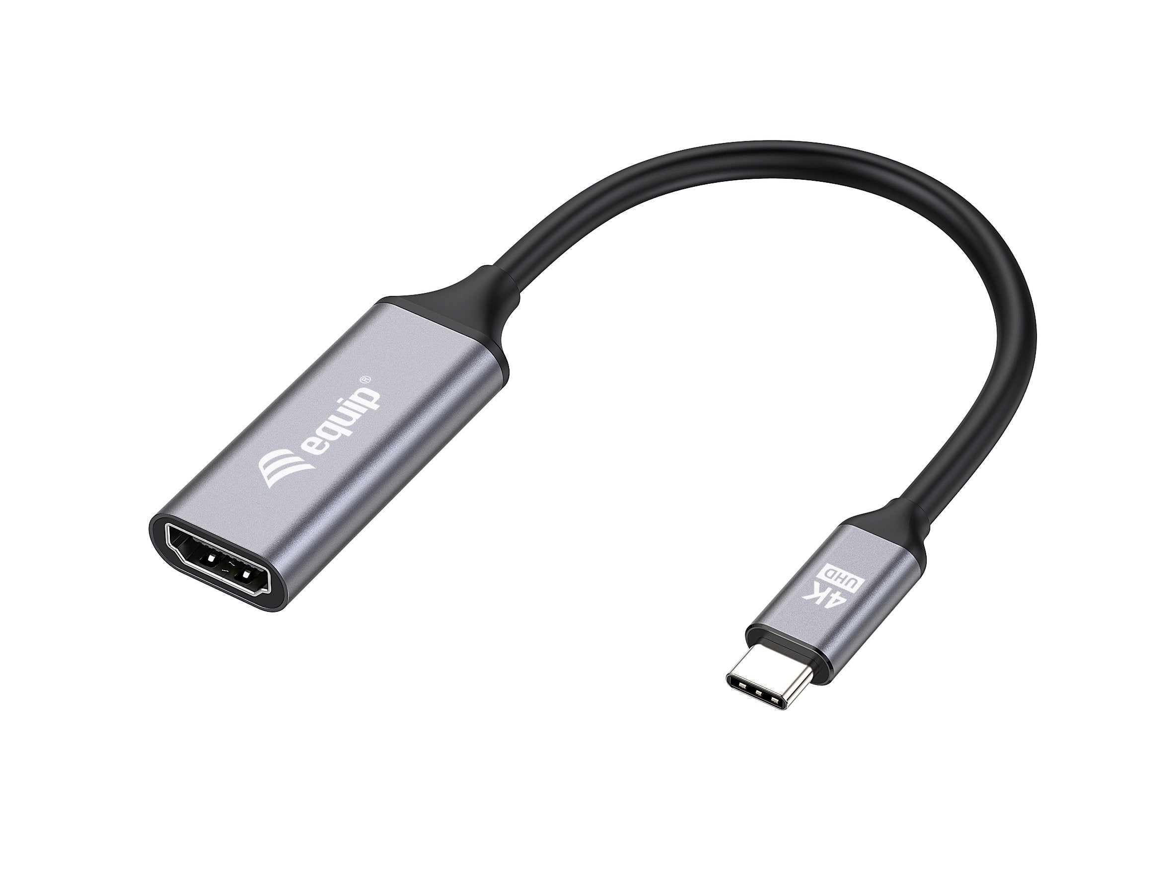 Equip 133491 Adaptador Usb-C -> Hdmi 2.0 4k60hz 0.15m Negro, Gris