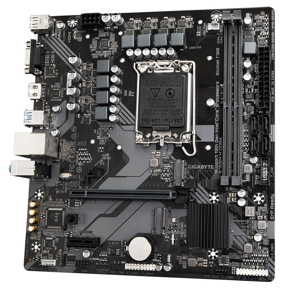 Gigabyte B760m H Ddr4 Placa Base Intel1700 2x Ddr4 - M.2, Sata, Pcie3.0 - Hdmi, Vga, Dp, Rj-45, Usb 3.2 - Microatx