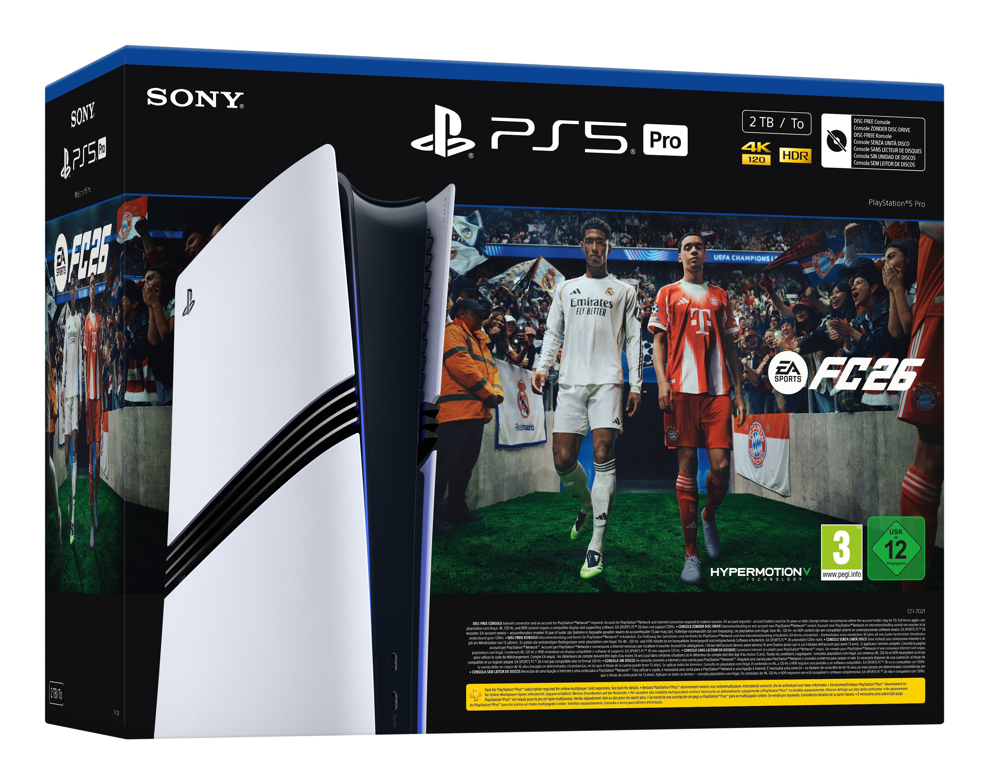 EAN 711719024118 - Sony PlayStation 5 Pro + EA Sports FC 26 Bundle Wifi Negro, Blanco imagen 3