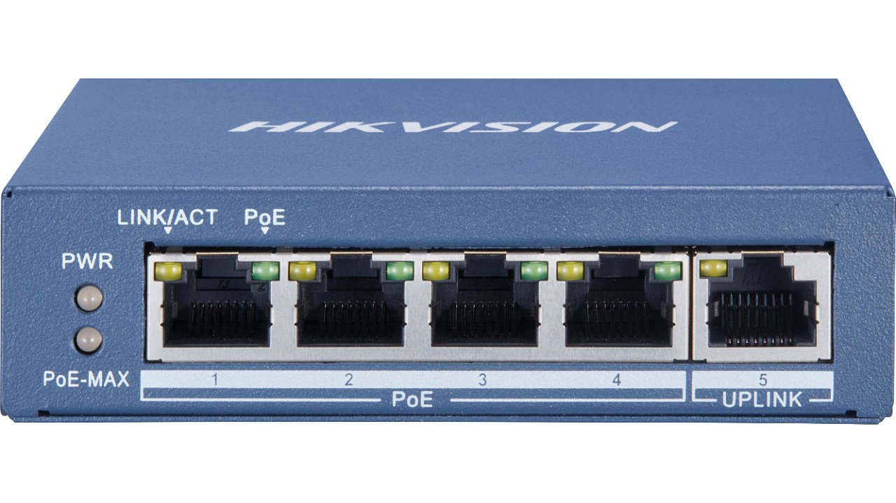 Hikvision Switch Poe 4 Puertos Gigabit No Gestionable Ds-3e0505p-E/M