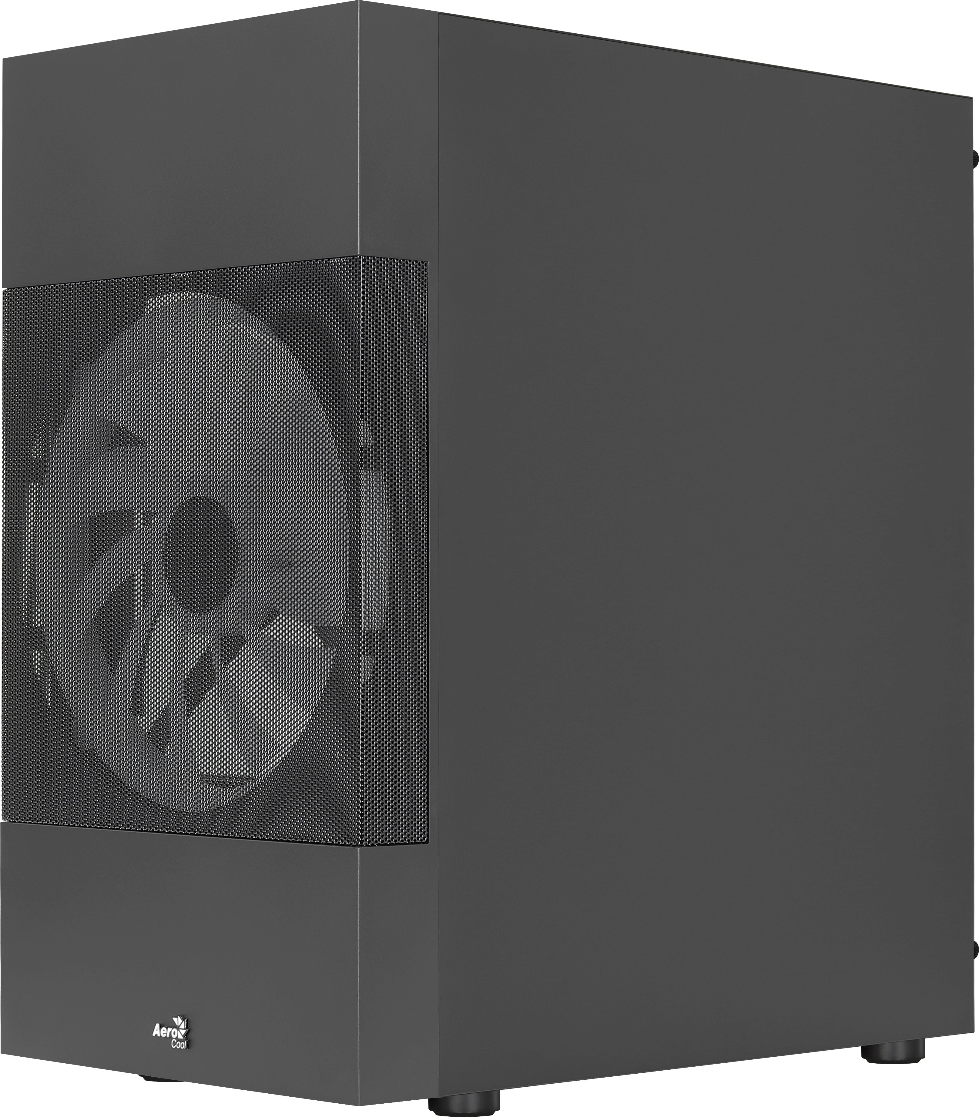 Caja Pc Aerocool Atomic Lite V1 Mini-Tower, Frgb, Vidrio Templado - Negro