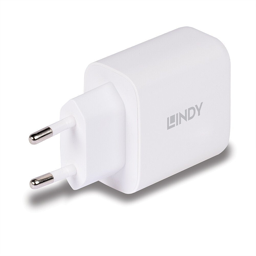 Cargador Lindy Usb Typ A+C Gan Charger 65w, Blanco