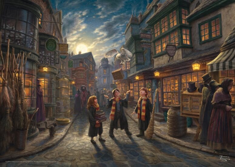Puzzle Schmidt Spiele Thomas Kinkade Studios Wizarding World Harry Potter - Callejón Diagon, 1000 Piezas 58548