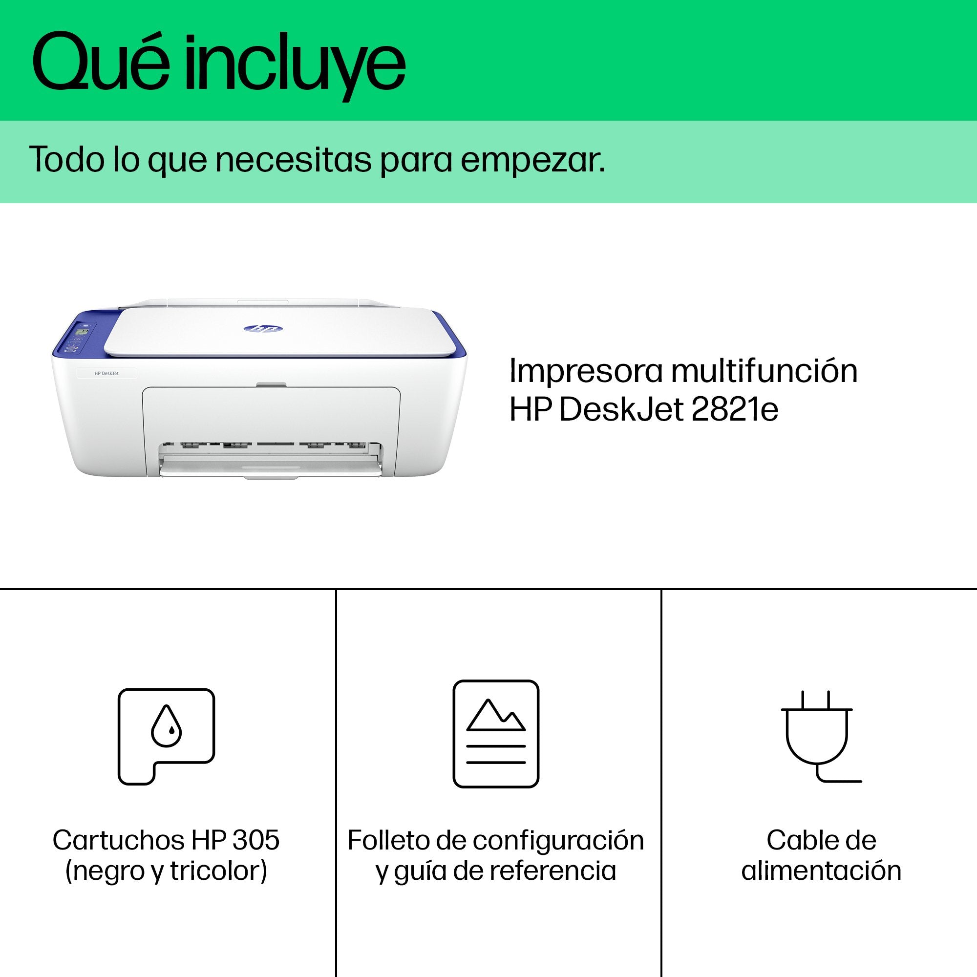 EAN 0196337820135 - HP DeskJet 2821e All-in-One Printer Inyección de tinta térmica A4 4800 x 1200 DPI 7,5 ppm Wifi imagen 6