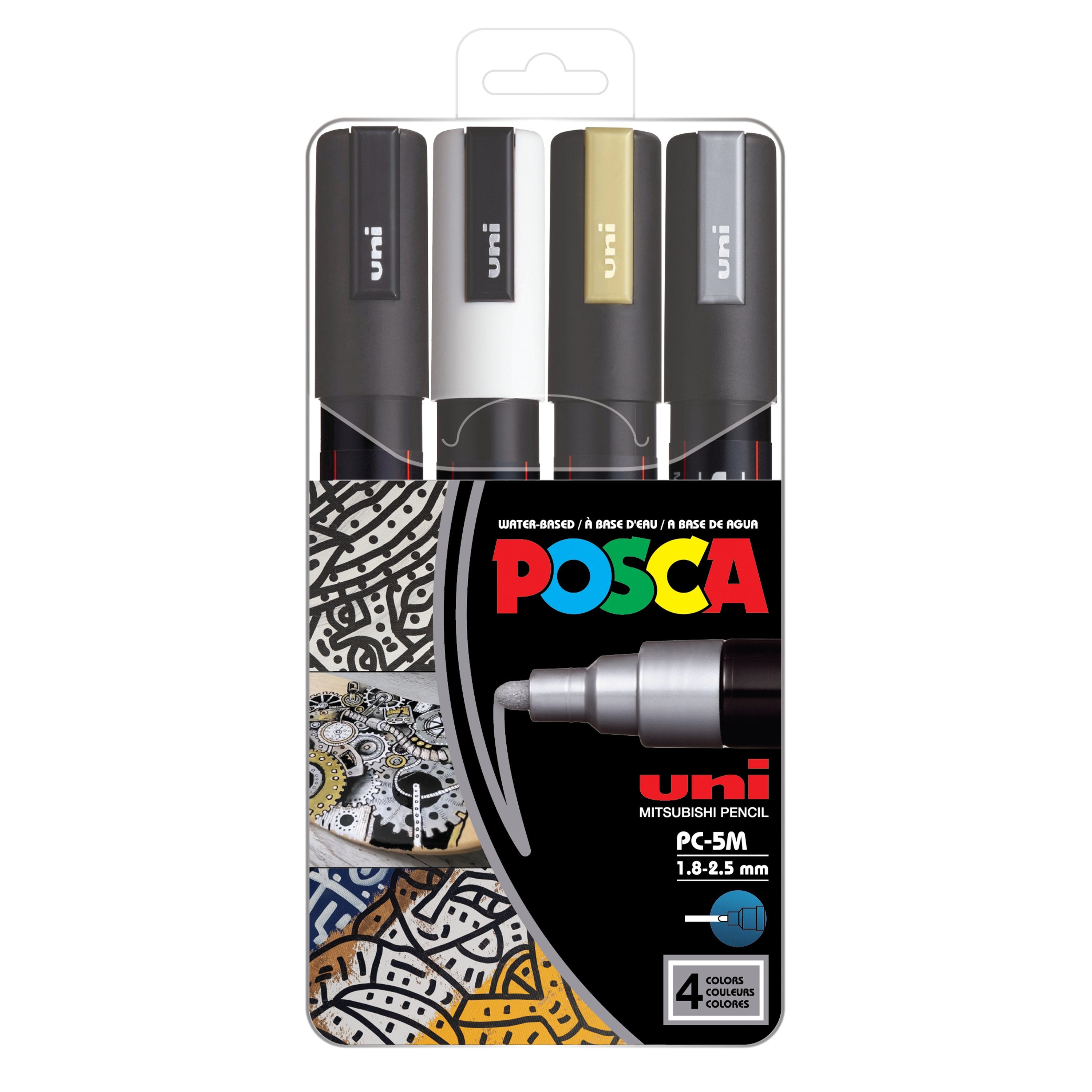 Rotuladores Faber-Camell Uni Posca Pc-5m Juego De 4