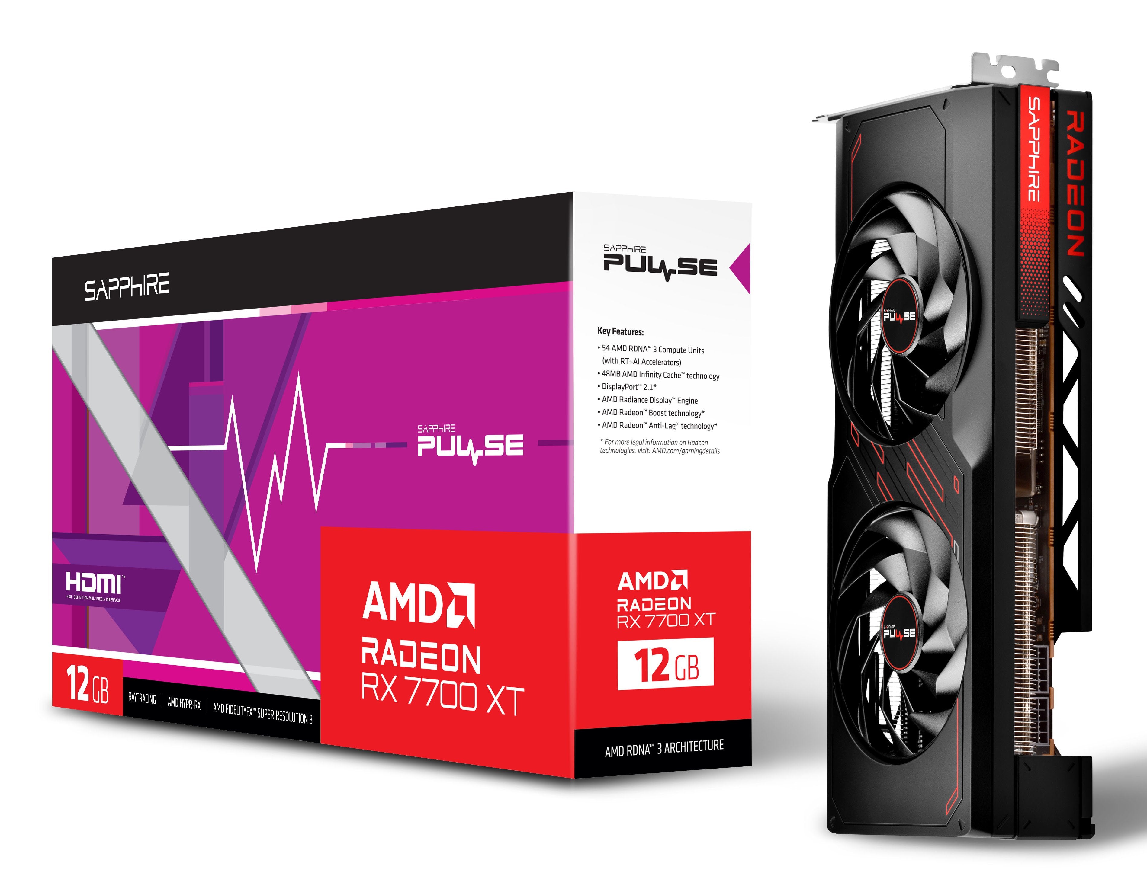 EAN 4895106294288 - Sapphire PULSE Radeon RX 7700 XT AMD 12 GB GDDR6 imagen 4