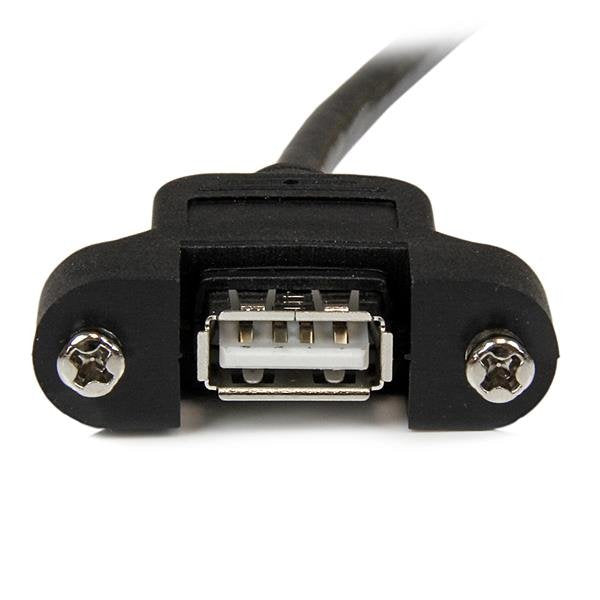 Startech Cable Usb 2.0 M/H (Alargo) Para Montaje En Panel 0.60m Negroâ Usbpnlafam2