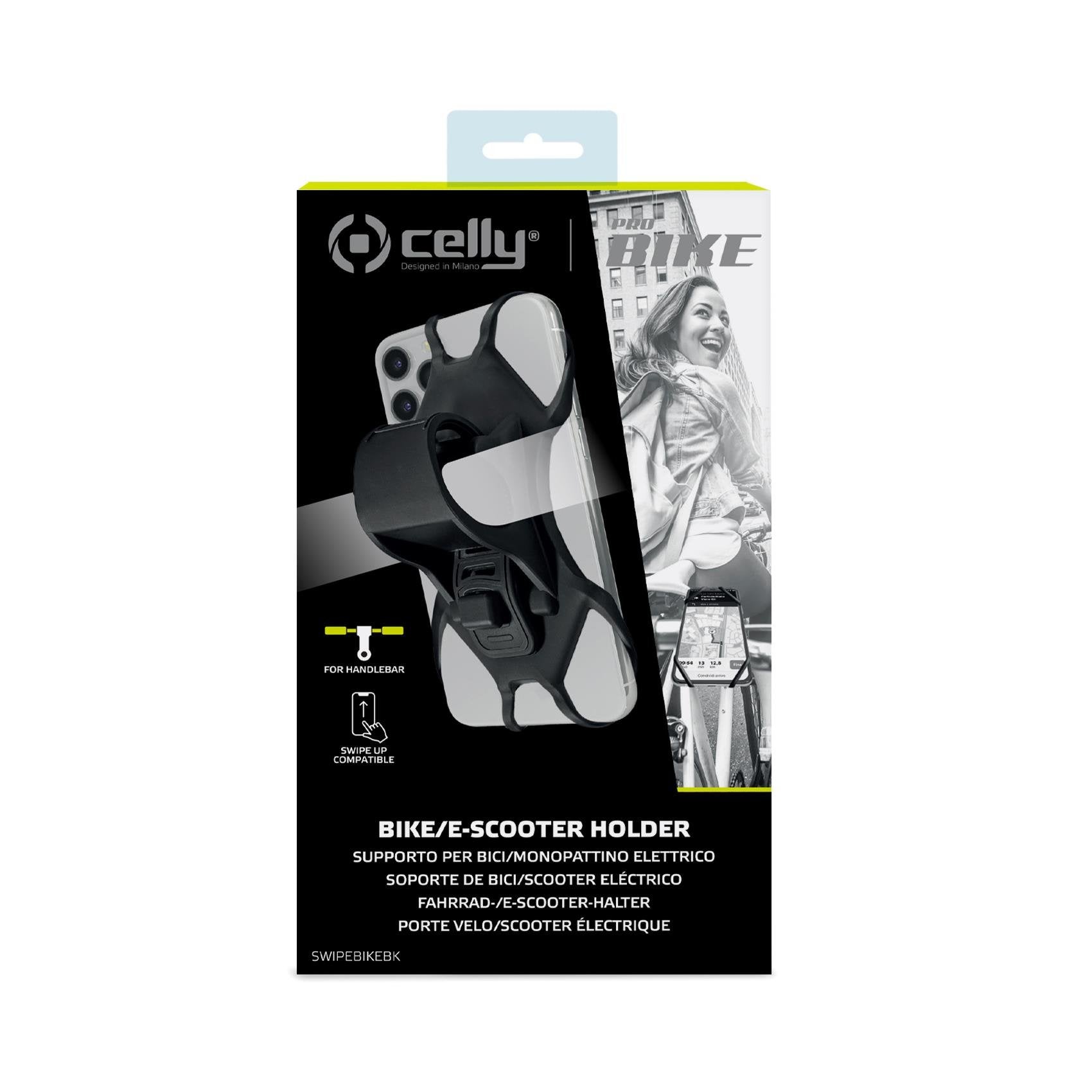 EAN 8021735760085 - Celly Swipe Bike Soporte pasivo Teléfono móvil/smartphone Negro imagen 4